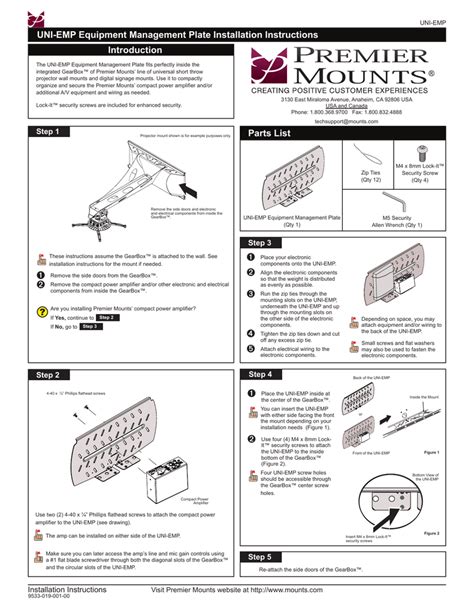 Installation Instructions 